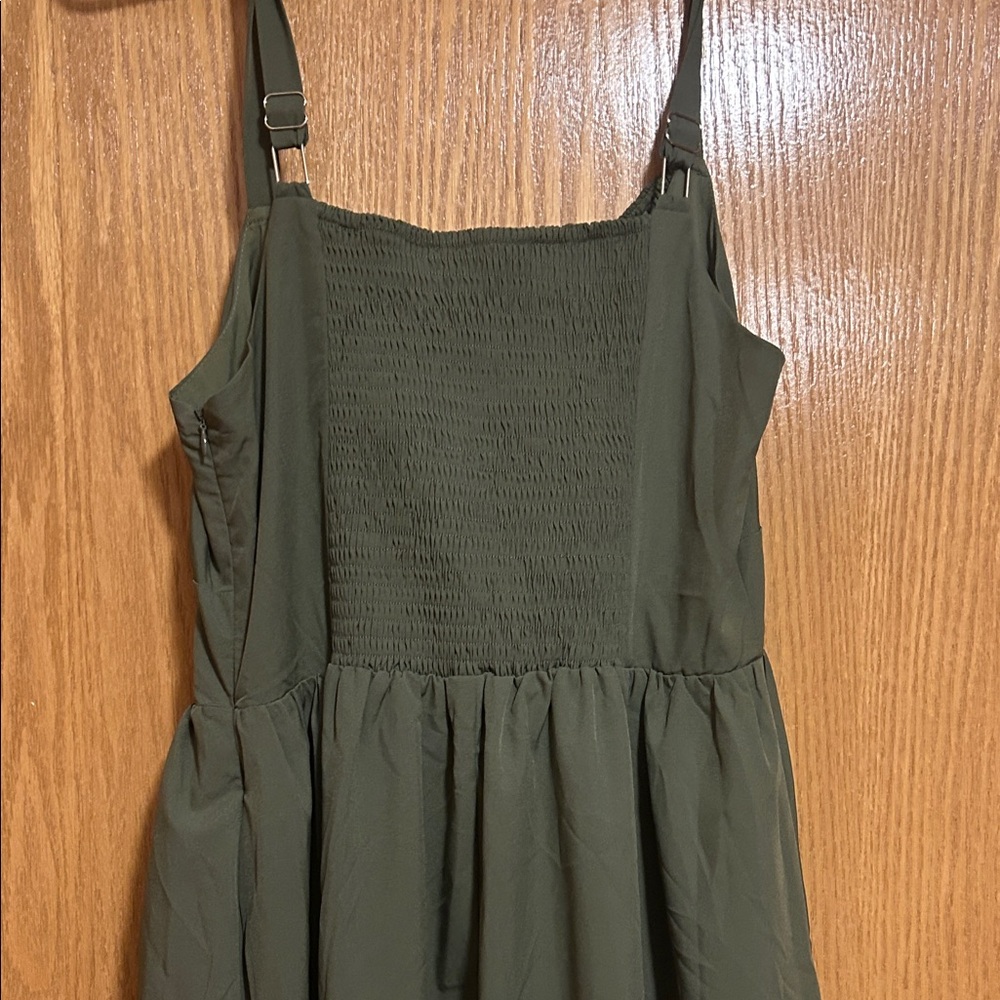 Chic Olive Green Ruffle Scarlet Darkness dress - Picture 7 of 15